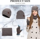 Beanie Hat Scarf And Glove Set  Winter Beanie Neck Warmer  Women Hats 3-piece   