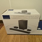 Insignia 5 1 2 Channel Soundbar  Wireless Subwoofer   Rear Satellite Speakers