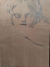Portrait Circa 1919 - Original Charcoal On Paper Drawing With Artist Signature
