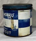 2  two  Vintage Philip Morris Virginia Fine Cut Tobacco Tin Canisters 50 s Blue