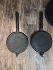 Puritan No  8 Cast Iron Stovetop Waffle Iron Round Manual W  Bail Stand