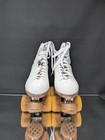  6    Riedell 291 White Roller Skate Boots   Atlas Dance Plates Vanguard Wheels