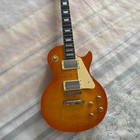    lp Electric Guitar Flame Maple Top Mahogany Body Honey Burst Rock Us Stock