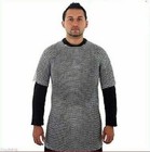 Large Aluminium Chainmail Shirt Butted Chain Mail Haubergeon 2 Xl Christmas Gift