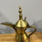 Antique Arabic Dallah Coffee Pot Bedouin Brass  Middle East Stamped Aadel Alkani