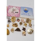 Vintage Religious Lapel Pin Brooch Lot Cross Angel God Bless America 25pc
