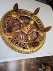 Antique Ceiling Metal Light Fixture By Riddle Design Usa W ornate Plaster Base