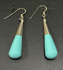 Vintage Southwestern Sterling Turquoise Dangle Earrings