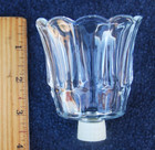 Set Of 3 Homco Home Interiors   Paneled Clear Glass   Peg Votive Candle Holders