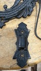 Antique Black Cast Iron Wall Oil Lamp Holder W  Wall Bracket Electric Converted