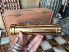 Antique Belmont Burial Record Tube Funeral Mortuary Memorial Brass Coffin