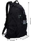 Tactical Backpack Military Molle Bag Hiking Daypacks For Camping Trekking Black
