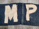 Rare  Wwi Us Army Mp Military Police Denim Appliqu   Strip  m P  Armband