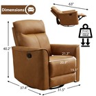 Ebello Swivel Rocker Recliner Chair Leathaire Manual Swivel Glider Recliner Sofa