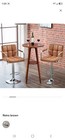 Yaheetech 2pcs Pu Leather Swivel Stools Adjustable Kitchen Chair