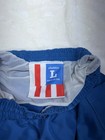 Chubbies Men   s L Swim Trunks Colorblock Blue red Drawstring Pockets Lined