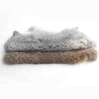 1pcs Genuine Natural Rabbit Fur Skin Tanned Leather Hides Craft Gray Pelts Decor