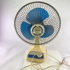 Vintage Lasko Blue Blade Desk Fan 12  Oscillating Type 9 Style N 2 Speed Tested