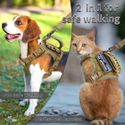 Tactical Cat Harness And Leash For Walking Esacpe Proof adjustable Soft Mesh 