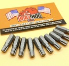 Drill Hog   T-15 Torx Bit T-15 Star Bit T-15 Insert Bit Lifetime Warranty 10 Pack