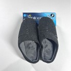 Isotoner Men s Charcoal Gray Tweed Moccasin Slippers Size Medium 8-9 New