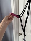 Nylon Horse Rope Halter And Lead Rope Full Size Pink