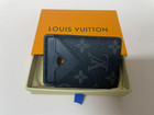 Louis Vuitton Black Monogram Magnetic Card Holder  W bag   Box