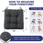 Iaseahk Outdoor Chair Cushions Set Of 4 19 X 19 X 5 Waterproof Outdoor Seat