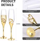 4 Piece Champagne Flutes And Cake Knife Server Set  Bride   Groom Toasting Flute
