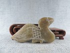 Antique Chinese Hand-carved Nature Hetian Jade Bird Statue Pendants Amulet D