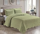  3 Piece Over Size Embossed Solid Color Coverlet Bedspread New   Veronica 