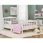 Toddler Bed Furniture W  Two Side Safety Rails Frame Kids Girls Bedroom