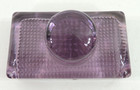 Antique Eapg Pressed Crosshatch Glass Butter Press Or Paper Weight Amethyst
