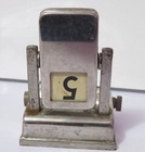 Vintage Chrome Perpetual Desk Calendar Flip Date Day Month Works