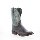 Tony Lama Rosso 11  Smooth Ostrich Square Toe Mens Black Wide Western Boots