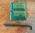 Vintage Suitcase Travelling Writing Set Miniature Metal Case Inkwell Pencil Set