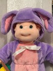 Ty Beanie Kids Curly Plush W  Beanie Gear Purple Easter Bunny Outfit W basket X2