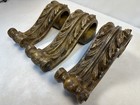 Set Of 3 Carved Wood Corbels Acanthus Leaf Architectural Brackets 10   