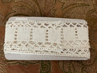 Antique French Cotton Bobbin Lace Trim     64  Long X 2 5  Wide-dentelles Le Puy