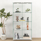 Glass Display Cabinet With Led Lights Modern Collectibles Toy Organizers Rack