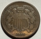 1865 Two Cent Piece     Circulated 