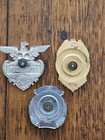  Vntg Obsolete 3 Company Employee security Guard Badges  pinkerton Allied Sis 