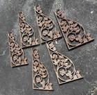 Vintage Cast Iron Corner Shelf Bracket Rose Design 18 X 10 Inch Rustic Metal