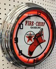 17  Texaco Fire Chief Gasoline Motor Oil Gas Station Sign Neon Clock