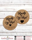Ready To Pop   Round Personalized Baby Shower Sticker Labels   About To Pop Baby