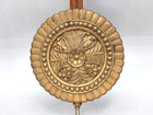 Antique Large Grandfather  Clock Brass Pendulum 11 5  X 4 5  15 Oz  Scalloped