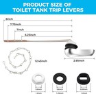 2 Pack Toilet Handle Replacement Kit  Universal Front Mount Toilet Flush Lever R