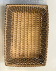 Woven Wicker Ratan Reed Letter Tray Trinket Storage Basket Boho Country Office