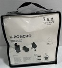 7am Enfant K-poncho Carrier Car Seat   Stroller Cover Black Plush Fur 0-3m New 