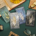 4 Pieces Metal Feather Bookmarks With Chain  Birthday Gifts Book Mark Bookmar   